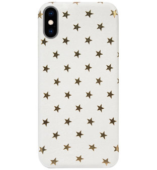 ADEL Siliconen Back Cover Softcase Hoesje voor iPhone XR - Sterren Wit Bling Bling Glitter