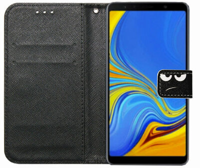 ADEL Kunstleren Book Case Portemonnee Pasjes Hoesje voor Samsung Galaxy A6 Plus (2018) - Don&#039;t Touch My Phone