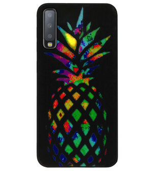 ADEL Siliconen Back Cover Softcase Hoesje voor Samsung Galaxy A7 (2018) - Ananas Kleur