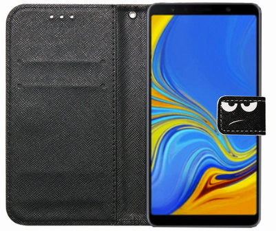 ADEL Kunstleren Book Case Portemonnee Pasjes Hoesje voor Samsung Galaxy A8 (2018) - Don&#039;t Touch My Phone