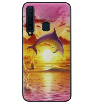 ADEL Siliconen Back Cover Softcase Hoesje voor Samsung Galaxy A9 (2018) - Dolfijn Roze