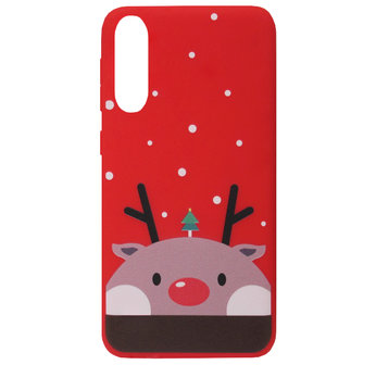 ADEL Siliconen Back Cover Softcase Hoesje voor Samsung Galaxy A70(s) - Kerstmis Rendier