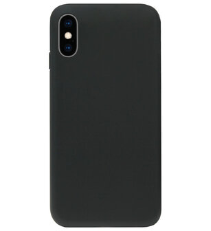 ADEL Tarwe Stro TPU Back Cover Softcase Hoesje voor iPhone XS/ X - Duurzaam afbreekbaar Milieuvriendelijk Zwart
