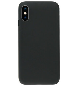 ADEL Tarwe Stro TPU Back Cover Softcase Hoesje voor iPhone XS Max - Duurzaam afbreekbaar Milieuvriendelijk Zwart
