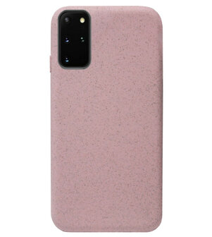 ADEL Tarwe Stro TPU Back Cover Softcase Hoesje voor Samsung Galaxy S20 - Duurzaam afbreekbaar Milieuvriendelijk Roze