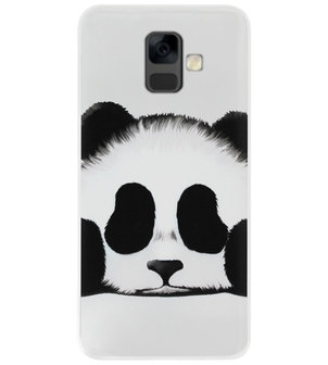 ADEL Siliconen Back Cover Softcase Hoesje voor Samsung Galaxy A6 Plus (2018) - Panda