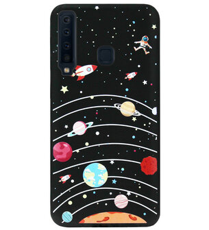 ADEL Siliconen Back Cover Softcase Hoesje voor Samsung Galaxy A9 (2018) - Heelal Ruimte Universum