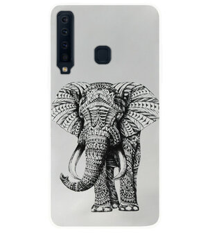 ADEL Siliconen Back Cover Softcase Hoesje voor Samsung Galaxy A9 (2018) - Olifant Cartoon