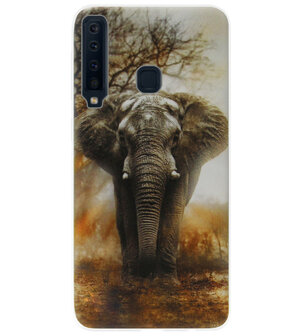 ADEL Siliconen Back Cover Softcase Hoesje voor Samsung Galaxy A9 (2018) - Olifant Grijs