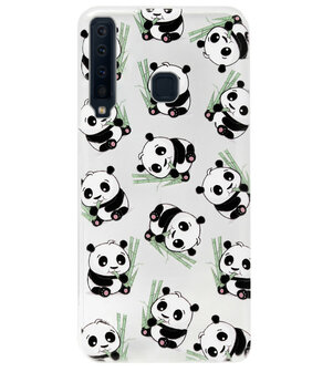ADEL Siliconen Back Cover Softcase Hoesje voor Samsung Galaxy A9 (2018) - Panda&#039;s