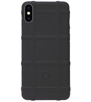 RUGGED SHIELD Rubber Bumper Case Hoesje voor iPhone XR - Zwart