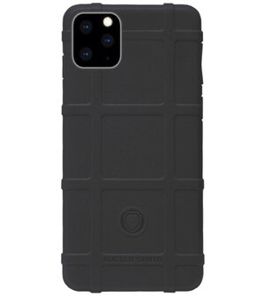 RUGGED SHIELD Rubber Bumper Case Hoesje voor iPhone 11 - Zwart