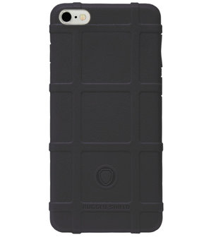 RUGGED SHIELD Rubber Bumper Case Hoesje voor iPhone 6/ 6S - Zwart