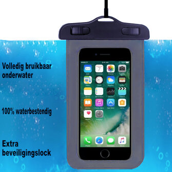ADEL PVC Onderwater hoesje Huawei P7 Zwart - Origineletelefoonhoesjes.nl