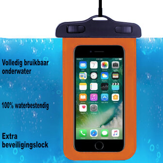 wijsheid Medisch wangedrag Verandert in ADEL Waterdicht PVC Onderwater hoesje voor iPhone 6(S) - Oranje -  Origineletelefoonhoesjes.nl