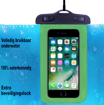 Knop Denk vooruit Blauw ADEL Waterdicht PVC Onderwater hoesje voor Alcatel 1 - Groen -  Origineletelefoonhoesjes.nl