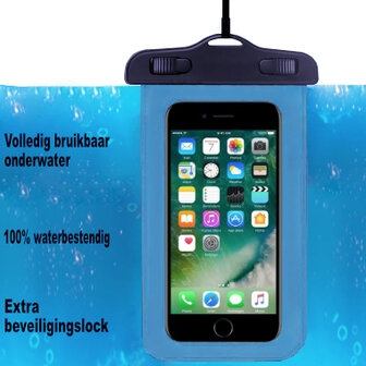 Snooze kan zijn wees gegroet ADEL Waterdicht PVC Onderwater hoesje voor iPhone XS Max - Blauw -  Origineletelefoonhoesjes.nl