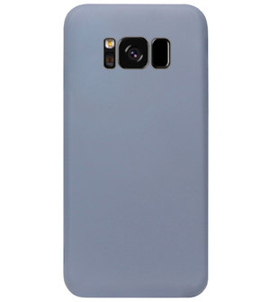 ADEL Premium Siliconen Back Cover Softcase Hoesje voor Samsung Galaxy S8 Plus - Lavendel Blauw
