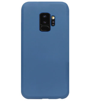 ADEL Premium Siliconen Back Cover Softcase Hoesje voor Samsung Galaxy S9 - Blauw