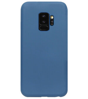 ADEL Premium Siliconen Back Cover Softcase Hoesje voor Samsung Galaxy S9 Plus - Blauw