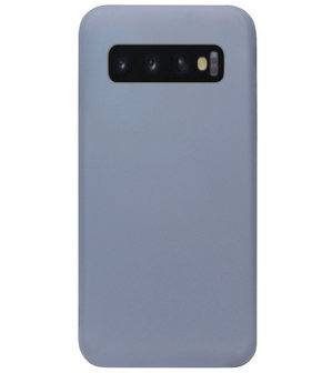 ADEL Premium Siliconen Back Cover Softcase Hoesje voor Samsung Galaxy S10e - Lavendel Blauw