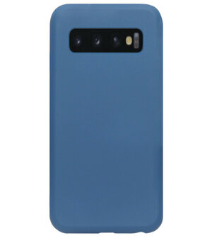 ADEL Premium Siliconen Back Cover Softcase Hoesje voor Samsung Galaxy S10e - Blauw