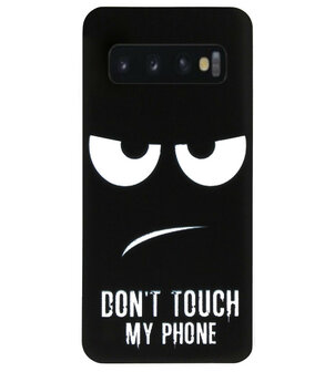 ADEL Siliconen Back Cover Softcase Hoesje voor Samsung Galaxy S10e - Don&#039;t Touch My Phone