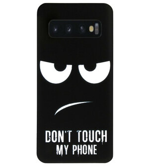 ADEL Siliconen Back Cover Softcase Hoesje voor Samsung Galaxy S10 Plus - Don&#039;t Touch My Phone