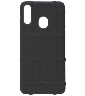 RUGGED SHIELD Rubber Bumper Case Hoesje voor Samsung Galaxy A40 - Zwart