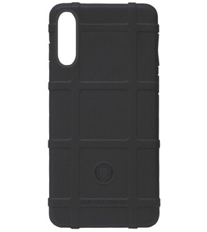 RUGGED SHIELD Rubber Bumper Case Hoesje voor Samsung Galaxy A50(S)/ A30S - Zwart