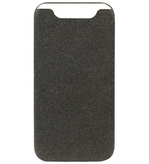 ADEL Kunststof Back Cover Hardcase Hoesje voor Samsung Galaxy A80/ A90 - Stoffen Design Zwart