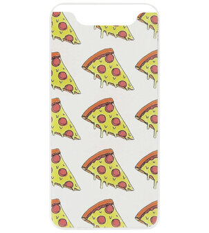 ADEL Siliconen Back Cover Softcase Hoesje voor Samsung Galaxy A80/ A90 - Pizza Junkfood