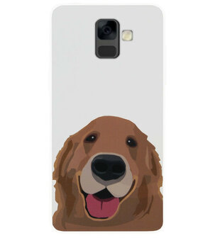 ADEL Siliconen Back Cover Softcase Hoesje voor Samsung Galaxy A6 Plus (2018) - Labrador Hond