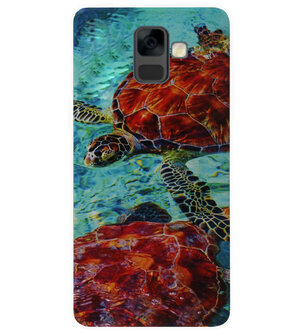 ADEL Siliconen Back Cover Softcase Hoesje voor Samsung Galaxy A6 Plus (2018) - Schildpad Zee