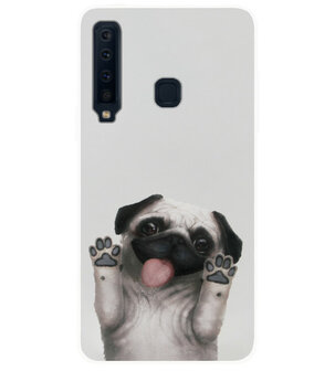 ADEL Siliconen Back Cover Softcase Hoesje voor Samsung Galaxy A9 (2018) - Bulldog Hond