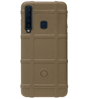 RUGGED SHIELD Rubber Bumper Case Hoesje voor Samsung Galaxy A9 (2018) - Bruin