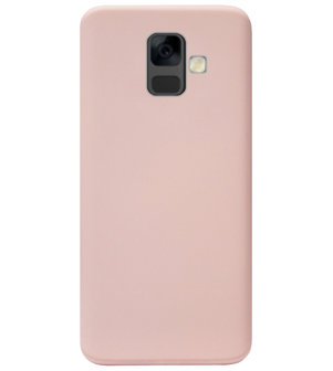 Geaccepteerd halsband Embryo ADEL Premium Siliconen Back Cover Softcase Hoesje voor Samsung Galaxy A6 ( 2018) - Roze - Origineletelefoonhoesjes.nl