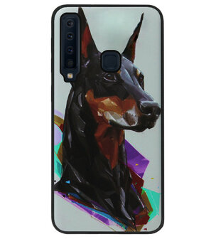 ADEL Siliconen Back Cover Softcase Hoesje voor Samsung Galaxy A9 (2018) - Doberman Pinscher Hond