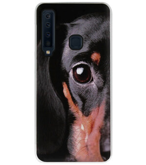 ADEL Siliconen Back Cover Softcase Hoesje voor Samsung Galaxy A9 (2018) - Teckel Hond