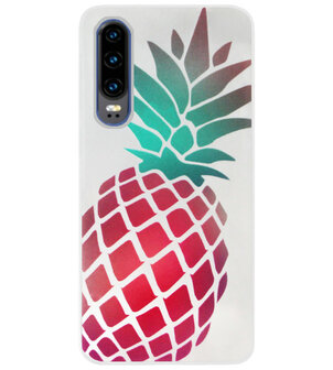 ADEL Siliconen Back Cover Softcase Hoesje voor Huawei P30 - Ananas