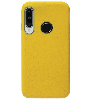 ADEL Tarwe Stro TPU Back Cover Softcase Hoesje voor Huawei P30 Lite - Duurzaam afbreekbaar Milieuvriendelijk Geel