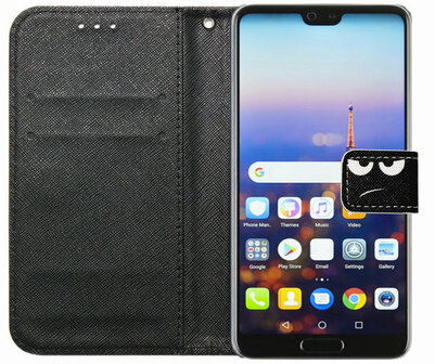 ADEL Kunstleren Book Case Portemonnee Pasjes Hoesje voor Huawei P30 Lite - Don&#039;t Touch My Phone