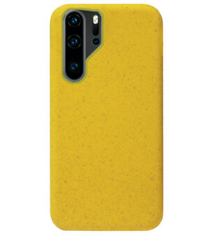 ADEL Tarwe Stro TPU Back Cover Softcase Hoesje voor Huawei P30 Pro - Duurzaam afbreekbaar Milieuvriendelijk Geel