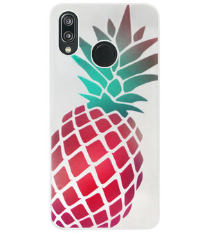 ADEL Siliconen Back Cover Softcase Hoesje voor Huawei P20 Lite (2018) - Ananas