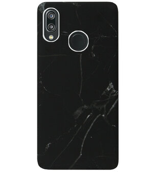 ADEL Kunststof Back Cover Hardcase Hoesje voor Huawei P20 Lite (2018) - Marmer Zwart