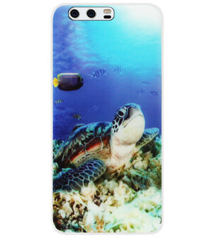 ADEL Siliconen Back Cover Softcase Hoesje voor Huawei P10 Plus - Schildpad