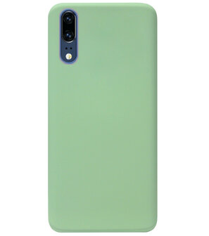 ADEL Premium Siliconen Back Cover Softcase Hoesje voor Huawei P20 - Lichtgroen