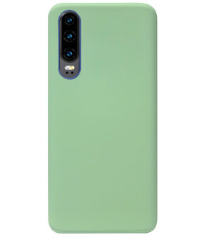 ADEL Premium Siliconen Back Cover Softcase Hoesje voor Huawei P30 - Lichtgroen
