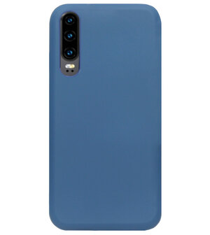 ADEL Premium Siliconen Back Cover Softcase Hoesje voor Huawei P30 - Blauw