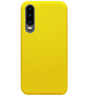 ADEL Siliconen Back Cover Softcase Hoesje voor Huawei P30 - Geel